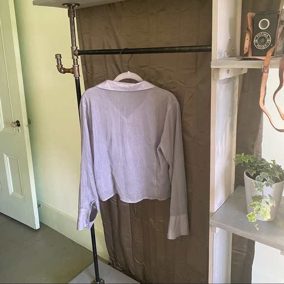 CryBaby Sheer Cropped Button Up - Picture 5 of 5